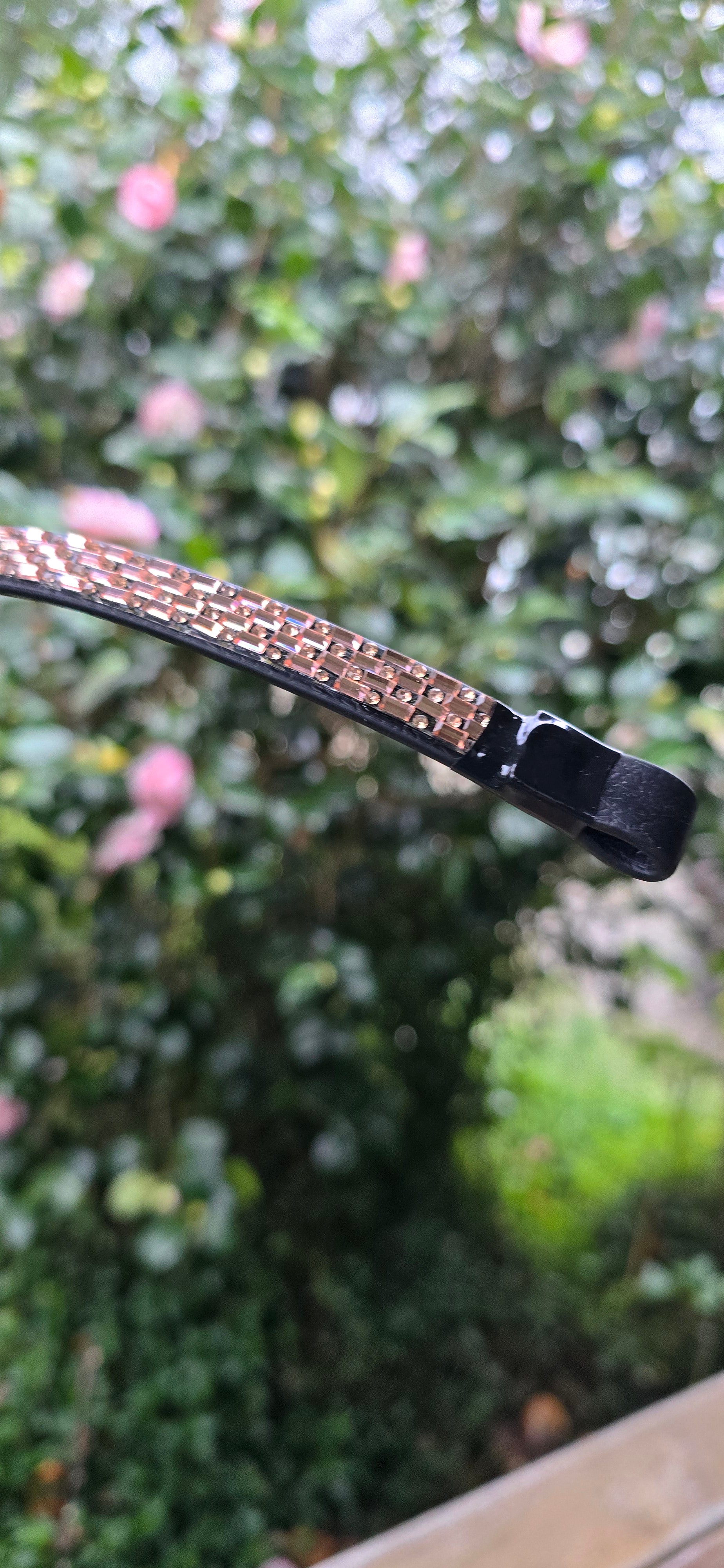 J Hook Rhinestone Noseband -Rose Gold Petite Equine