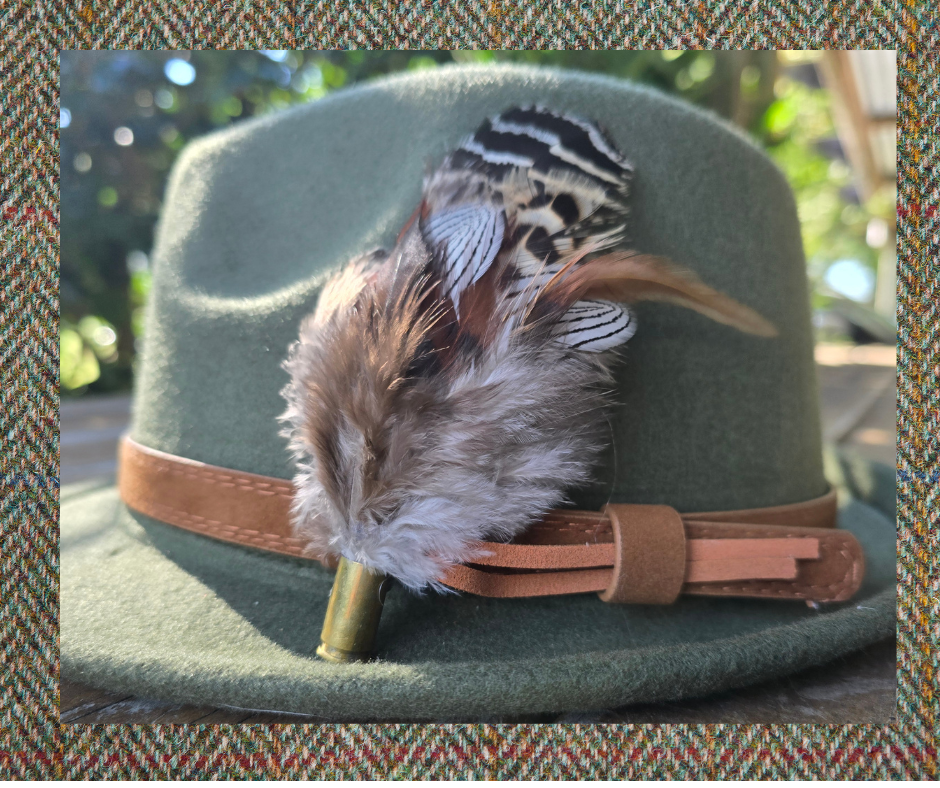 Feather Hat Pin | A flip Of White Foxwood Equestrian | Showing Tack and Saddlery Store