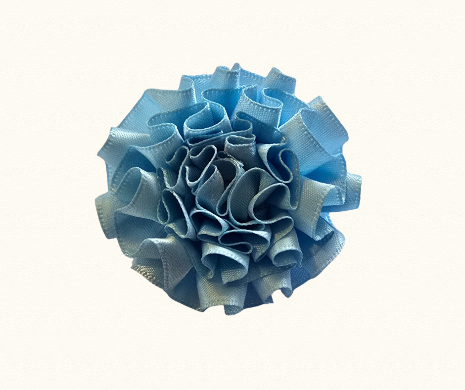 Large Satin Fabric Lapel- Pale Blue Hurlford