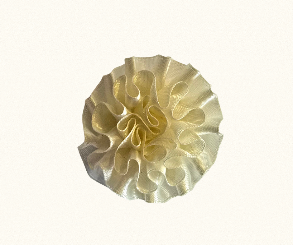Large Satin Fabric Lapel- Cream Hurlford
