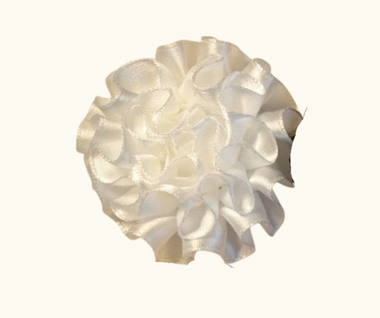 Large Satin Fabric Lapel- White Hurlford