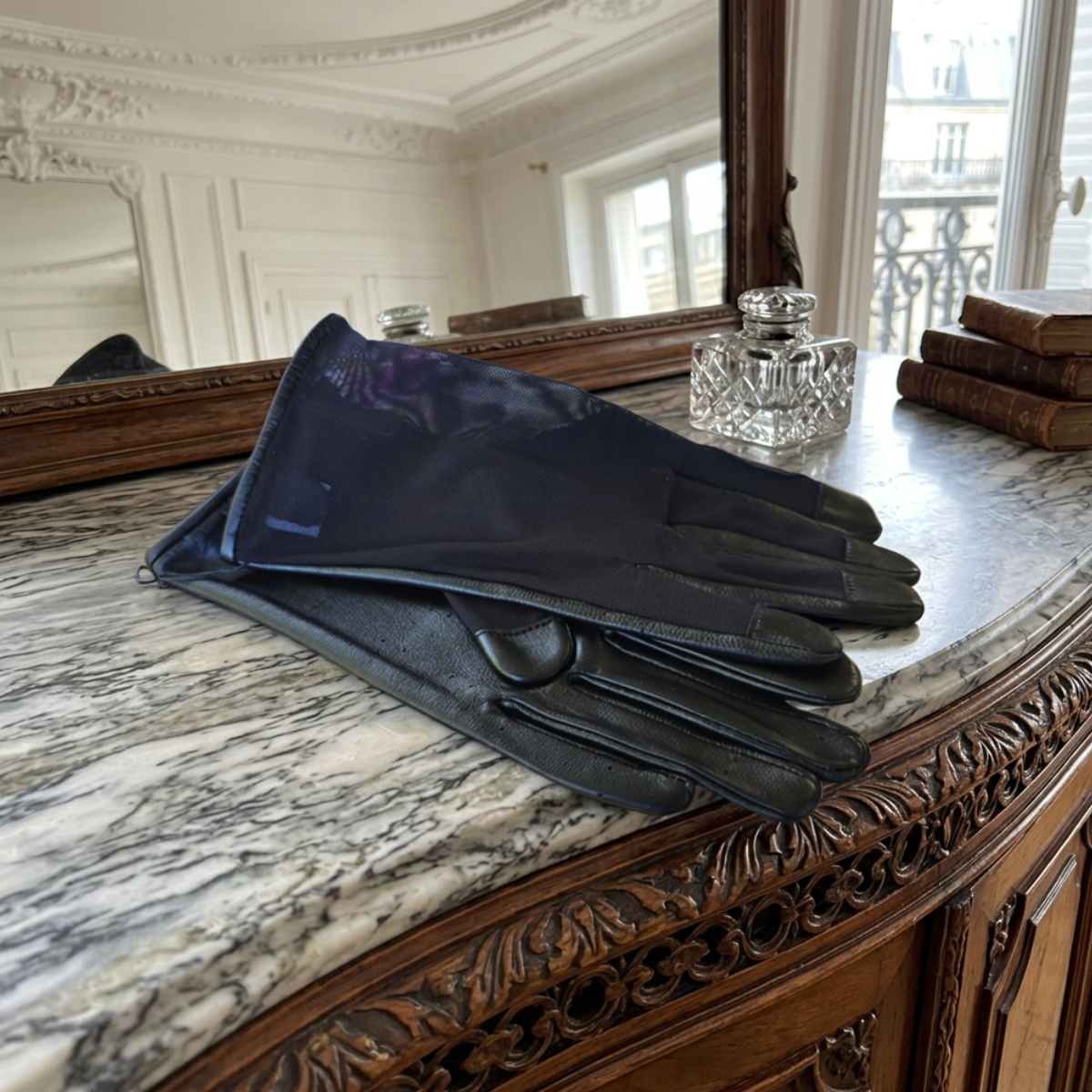 Hurlford Cool Mesh Gloves Adults | Black Foxwood Equestrian | Showing Tack and Saddlery Store