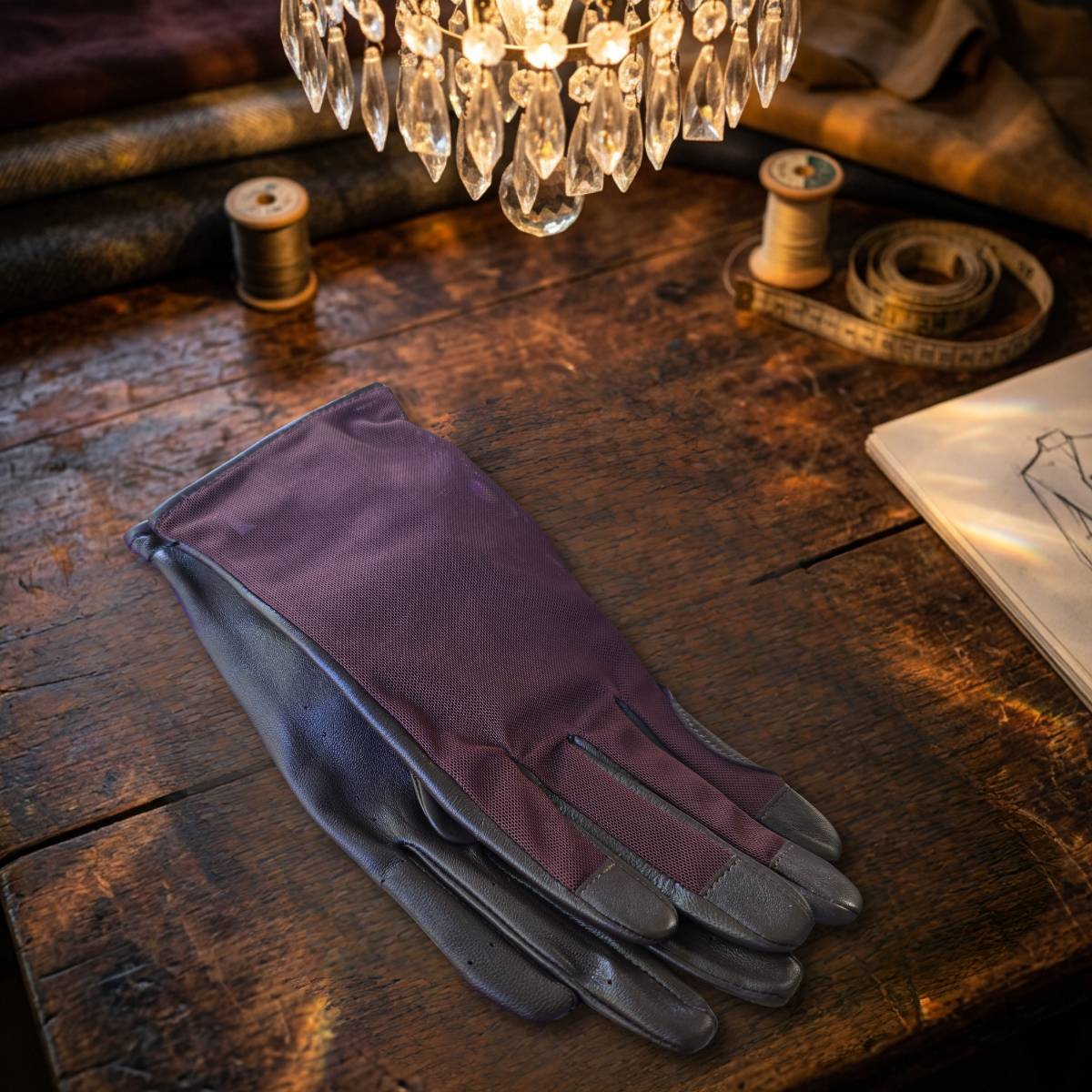 Hurlford Cool Mesh Gloves Adults| Brown Foxwood Equestrian | Showing Tack and Saddlery Store
