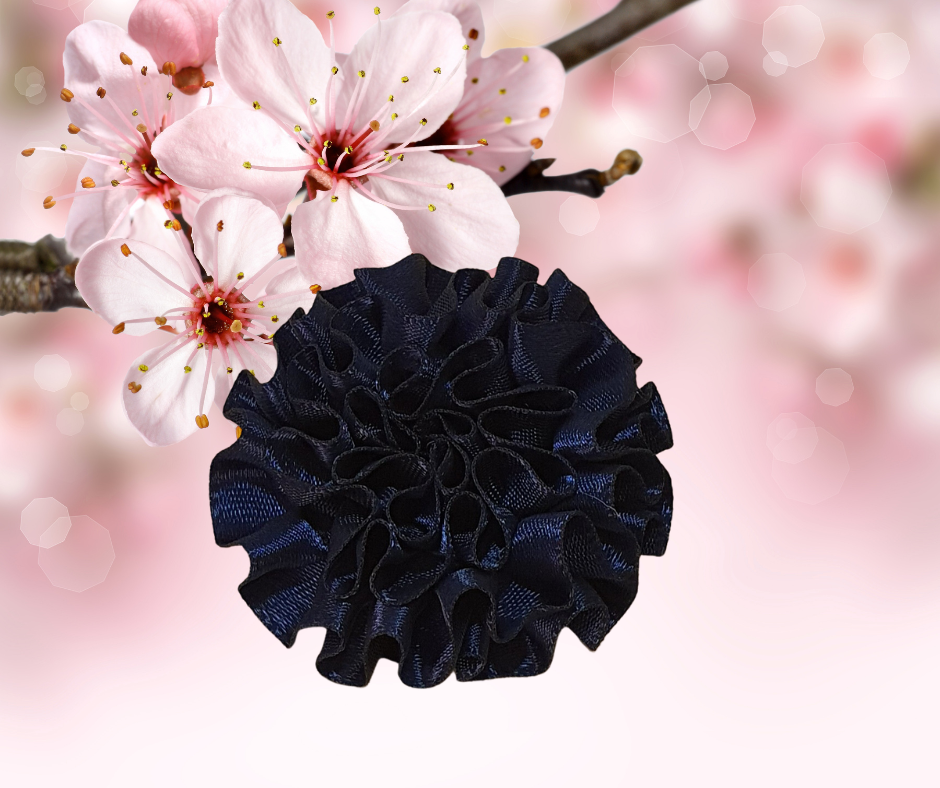 Large Satin Fabric Lapel-Navy Hurlford