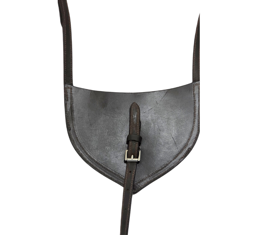 Leather Number Holder- Havana Brown Foxwood Equestrian - Saddlery Showing Tack and Feed