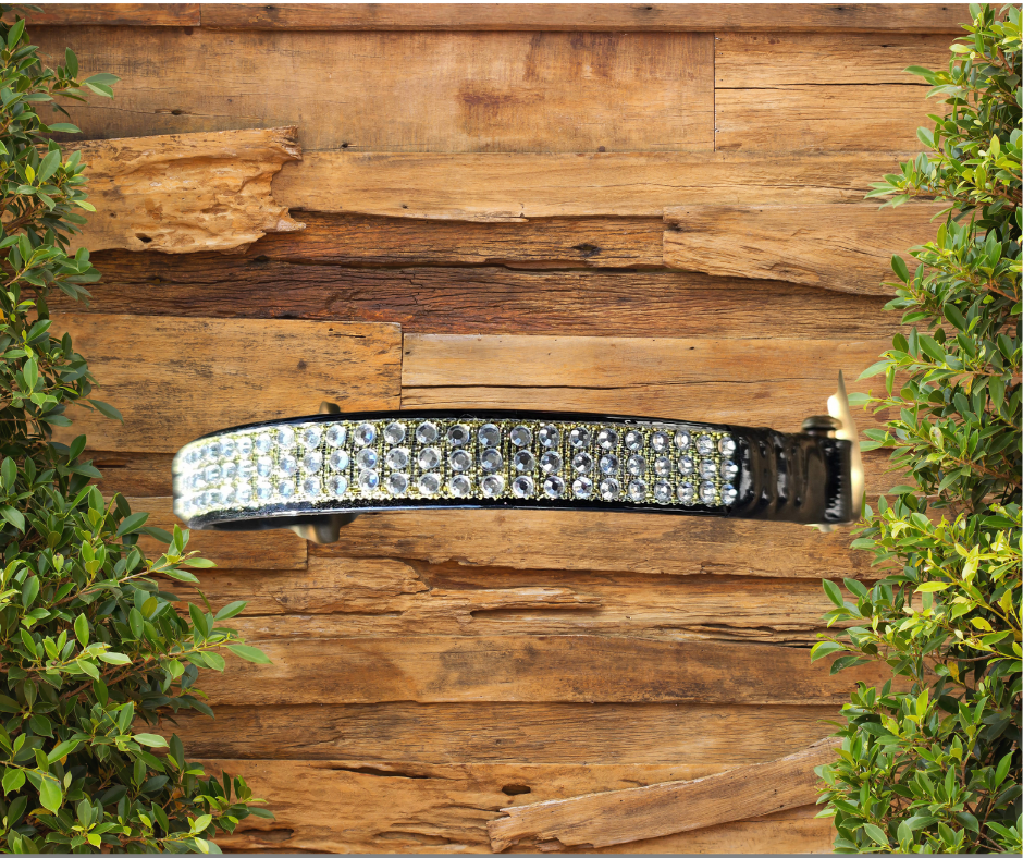 J Hook Rhinestone Noseband - Gold Petite Equine