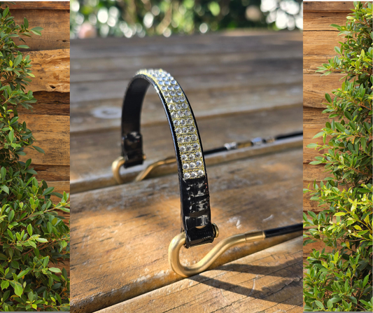 J Hook Rhinestone Noseband - Gold Petite Equine