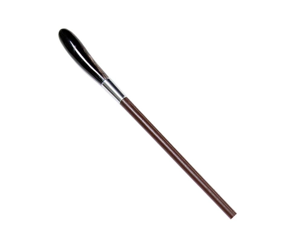 Buffalo Handle Leather Show Whip - Brown County