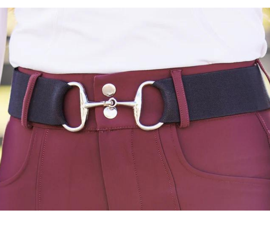 Snaffle Bit Elastic Belt- Plum HKM