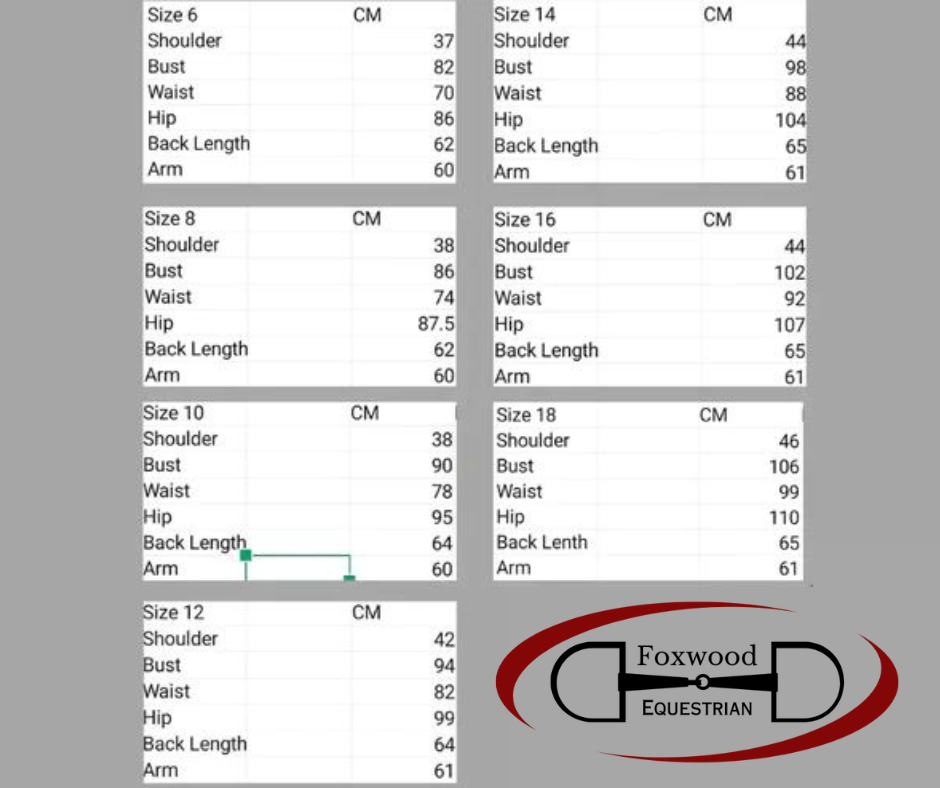 Pre Order Jackets Foxwood Equestrian - Saddlery and Feed Store