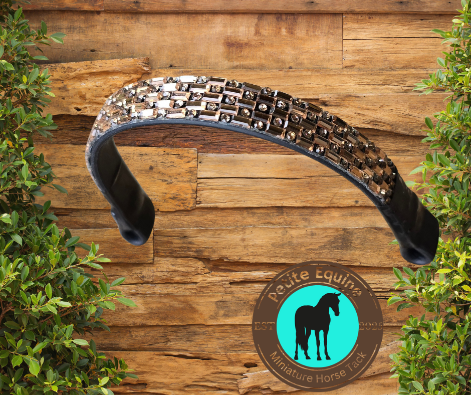 J Hook Rhinestone Noseband -Bronze Petite Equine