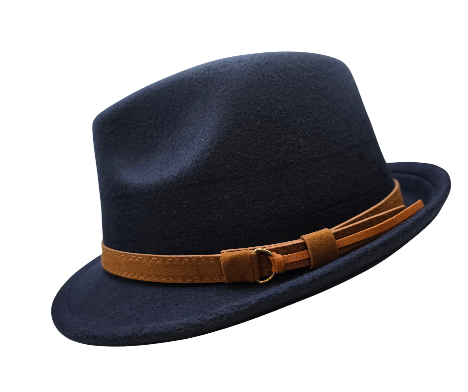 Felt Fedora Hat - Navy Foxwood Equestrian - Showing Tack and Saddlery