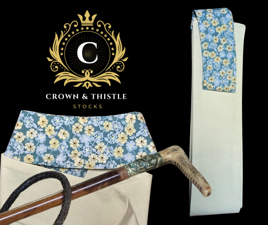 C&T Wild flowers and Lemon Stock Self Tie Equetech