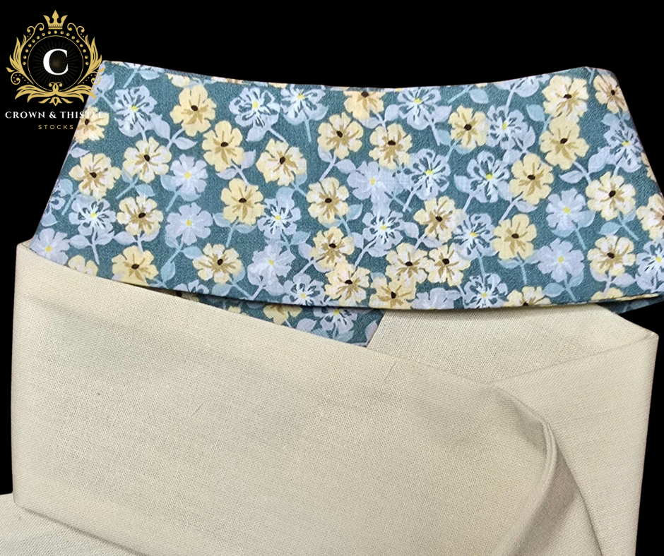 C&T Wild flowers and Lemon Stock Self Tie Equetech