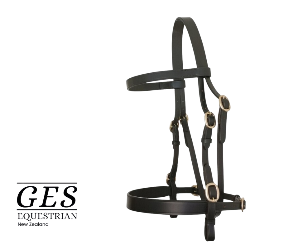 In-hand Show Bridle-Flat-Havana Brown Foxwood Equestrian - Showing Tack and Saddlery