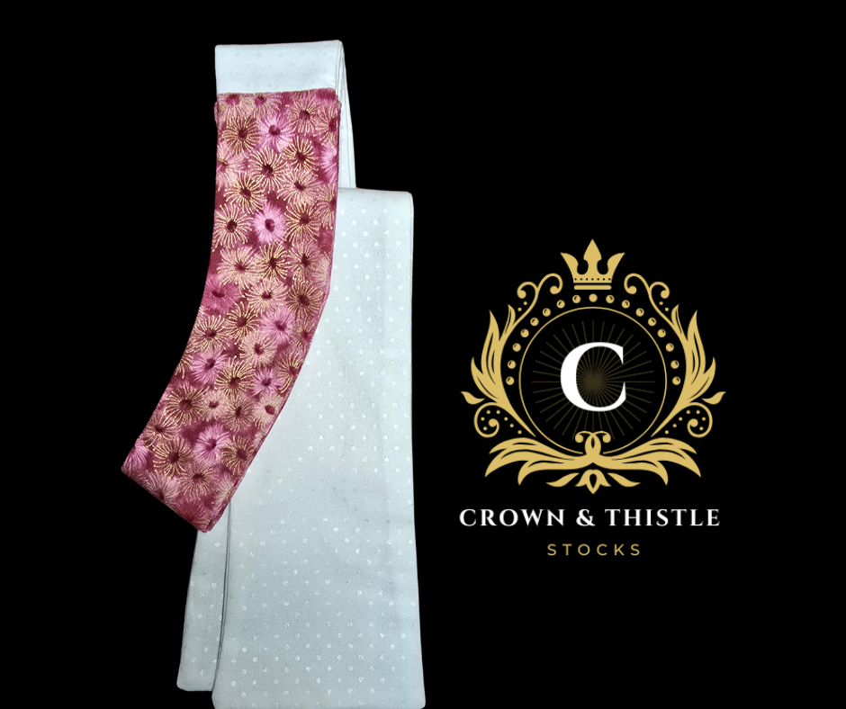 C&T Rose And Silver Spot Self Tie Stock Equetech