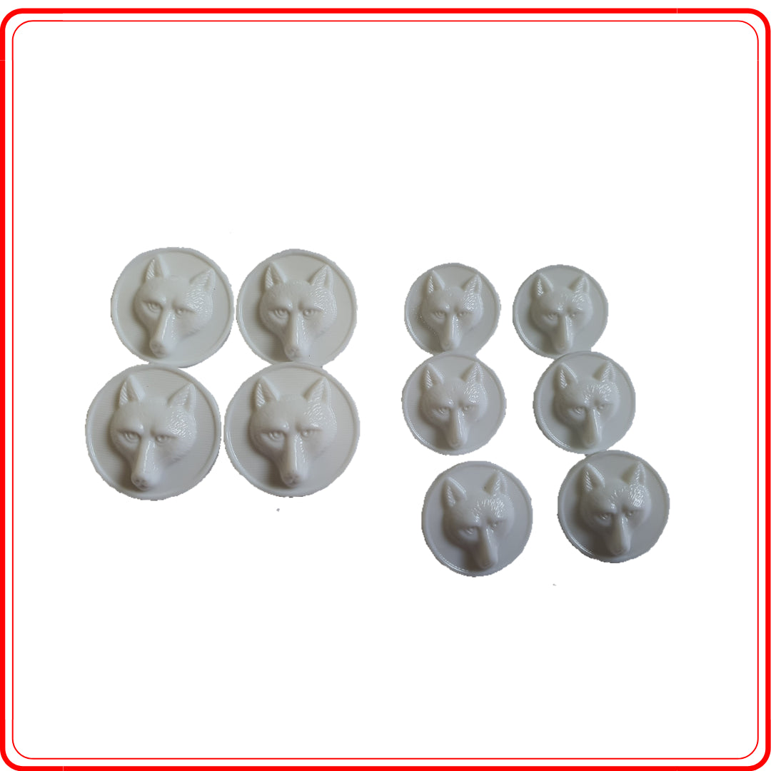 Foxhead Button Set -White