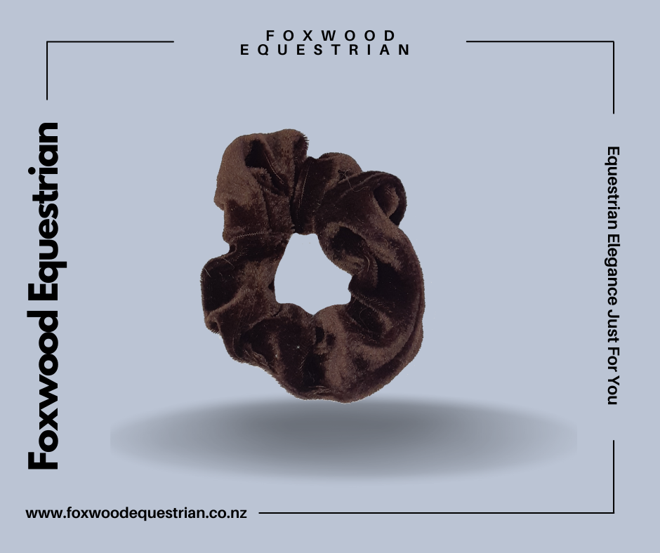 Brown Velour Scrunchie