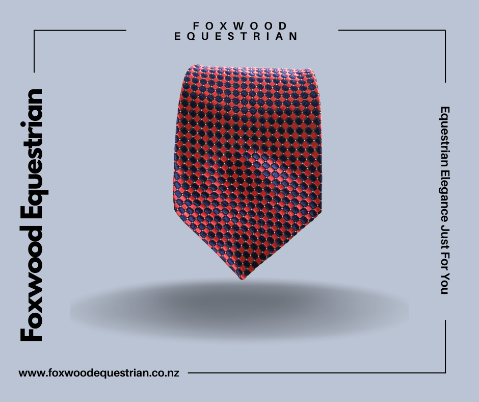 Navy and Red Spot Pattern