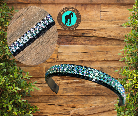 J Hook Noseband -Aqua Green Petite Equine