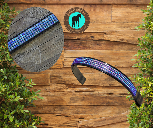 J Hook Noseband -Purple Rainbow Petite Equine