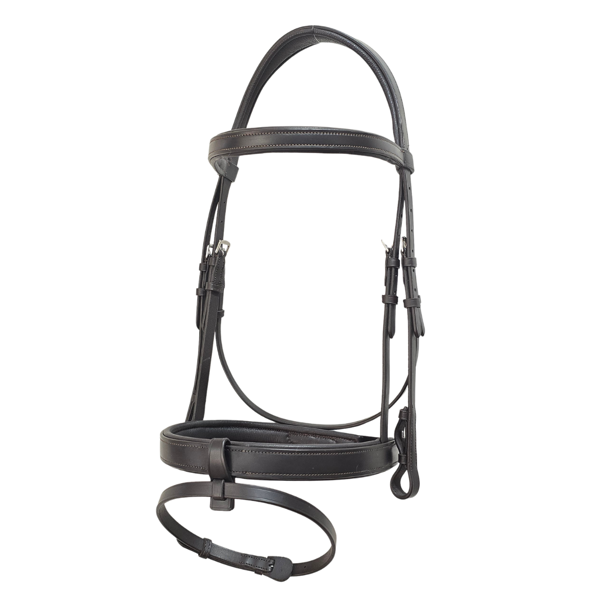 GES Crown Snaffle Bridle | Havana Brown  Foxwood Equestrian | Showing Tack and Saddlery Store