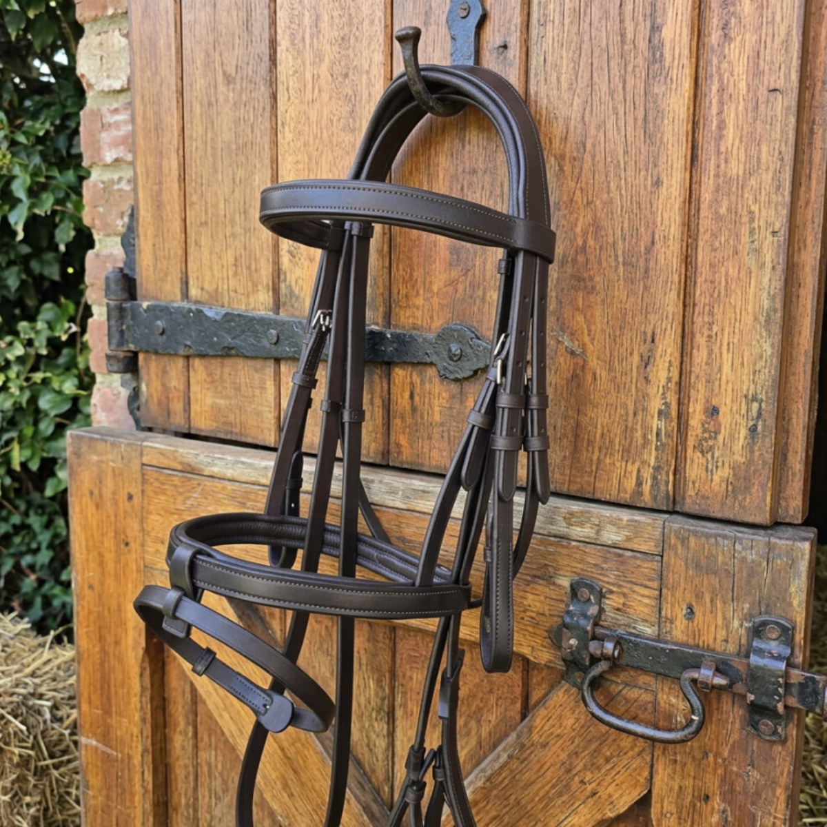 GES Crown Snaffle Bridle | Havana Brown  Foxwood Equestrian | Showing Tack and Saddlery Store