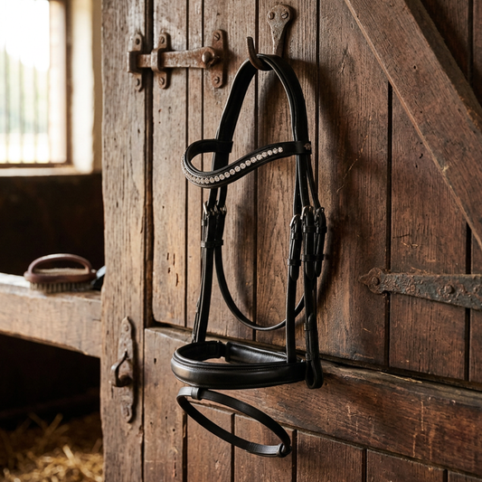Monica Snaffle Bridle| Black  Foxwood Equestrian | Showing Tack and Saddlery Store