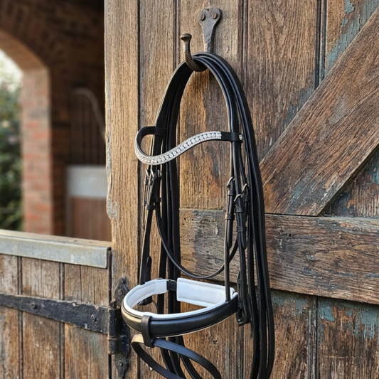 Rio Snaffle Bridle| Black  Foxwood Equestrian | Showing Tack and Saddlery Store
