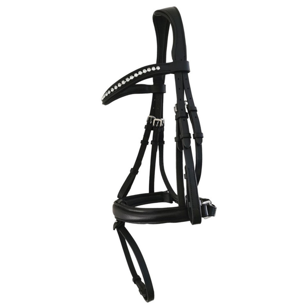 GES Reno Snaffle Black With Grip Reins GES Equestrian