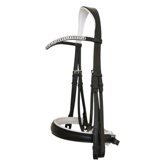 GES Rio Double Bridle White Padding With Reins GES Equestrian