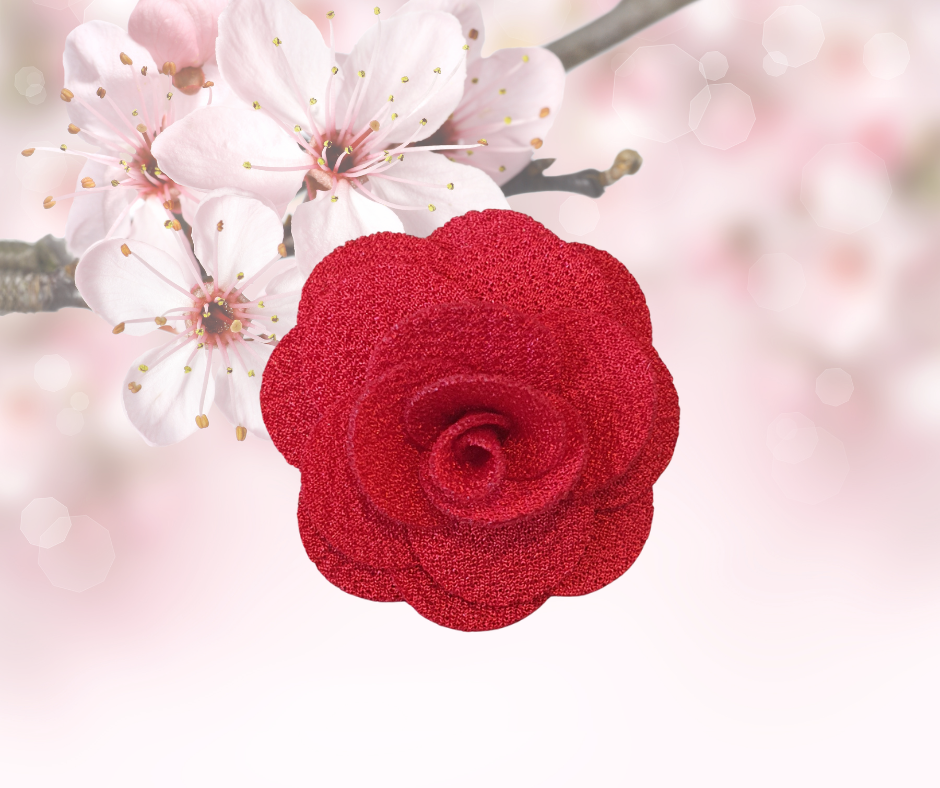 Teen Or Adult Fabric Lapel -Red Hurlford