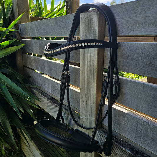 GES Snaffle| Black | No Reins  Foxwood Equestrian | Showing Tack and Saddlery Store