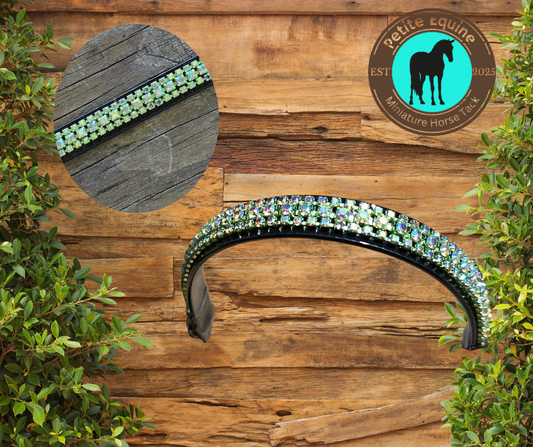 J Hook Noseband -Kermit Green Petite Equine