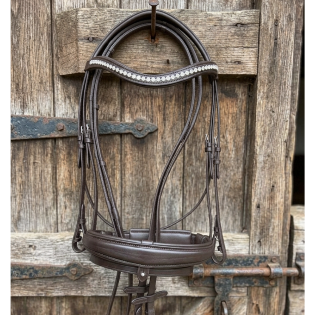 Monica Snaffle Bridle| Havana Brown  Foxwood Equestrian | Showing Tack and Saddlery Store