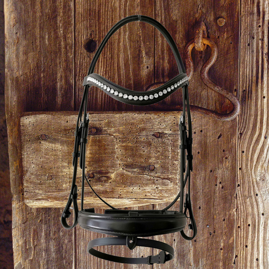 Monica Snaffle Bridle| Black  Foxwood Equestrian | Showing Tack and Saddlery Store