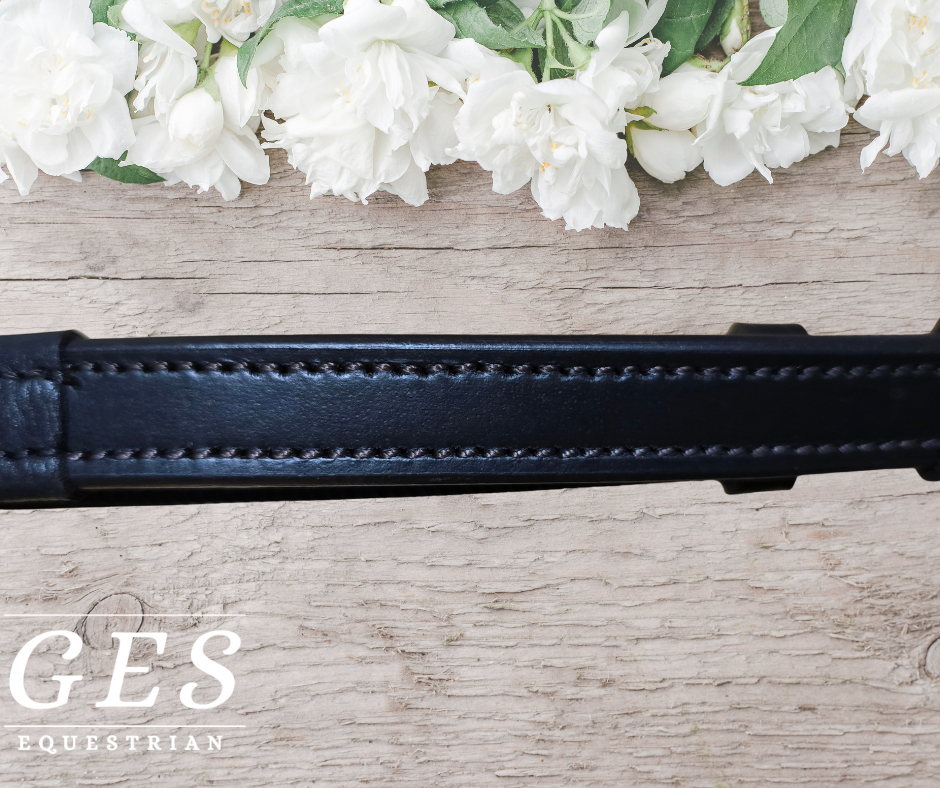 GES Leather Reins With Rubber Grip Back- Havana Brown GES Equestrian